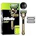 Produktbild Gillette Labs mit Reinigungselement, Rasierer für Männer Champion Gold Edition, 1 Handstück 3 Ersatzklingen, mit Wandhalterung für einfache Lagerung