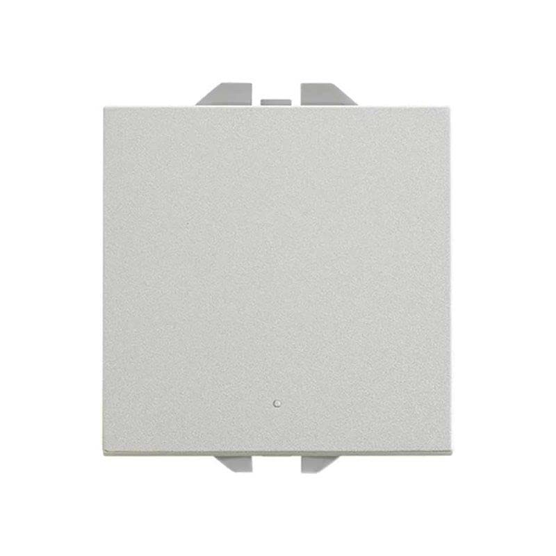 Commutateur lumineux Simon 270 alu bouton poussoir va et vient encastrable 10AX 20000204-093