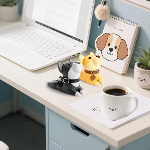 Image of DomeStar Cute Dog Door Stopper, Shiba Inu Door Stop Decorative Animal Doorstop Wedge, Yellow