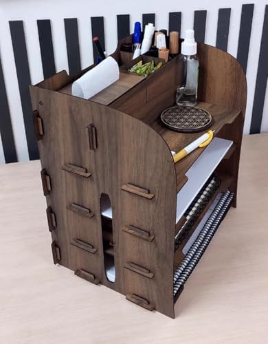 A4 Evrak Rafı Masaüstü Organizer peçetelik Kalemlik - Görsel 3