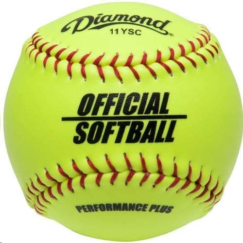 Diamond SportsDiamond Official Fastpitch 11YSC 11"" Softballs 12 Ball Pack, Yellow