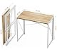 Coavas Kleiner Klappbarer Schreibtisch, Einfache Montage, 80 cm Schmaler Computertisch, Platzsparend für Büro, Homeoffice, Wohnzimmer und Arbeitszimmer, Stabil, Beige