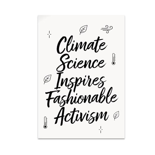 Climate Activism Poster Print - Playful Climate Science Inspires Fashionable Activism - 13x19 - Modern Minimalist Decor