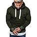Laonajkd Farbblock Sweat à capuche pour homme à col rond avec capuche Veste demi-saison Mode route Camouflage Veste Garçon Sweat à capuche Vêtements pour homme, vert, X-Large