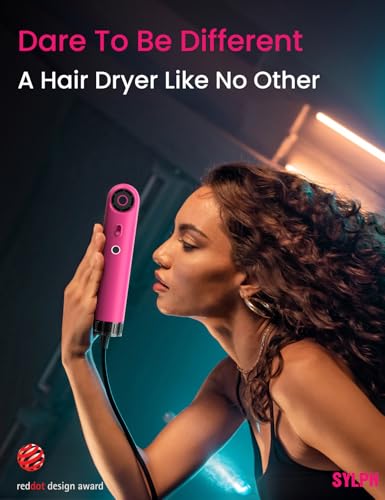 Image of SYLPH Mini High-Speed Hair Dryer, 110,000 RPM Fast Drying Portable Blow Dryer, 0.55lb Ultra-Lightweight, 200M Negative Ions & Smart Temp Control, Travel Hairdryer for Home, Gym & Hotel, Rose