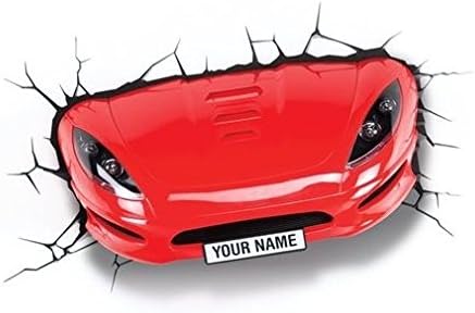 3DLightFX Vehicles Red Sports Car 3D Deco Light