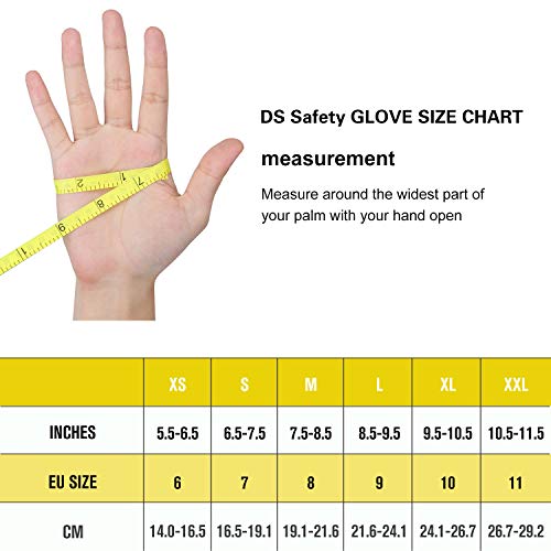 Ds Safety Cut Resistant Work Gloves Nitrile Coated Smart Touch, Thin & Lightweight 12Pairs (L) #TOP6
