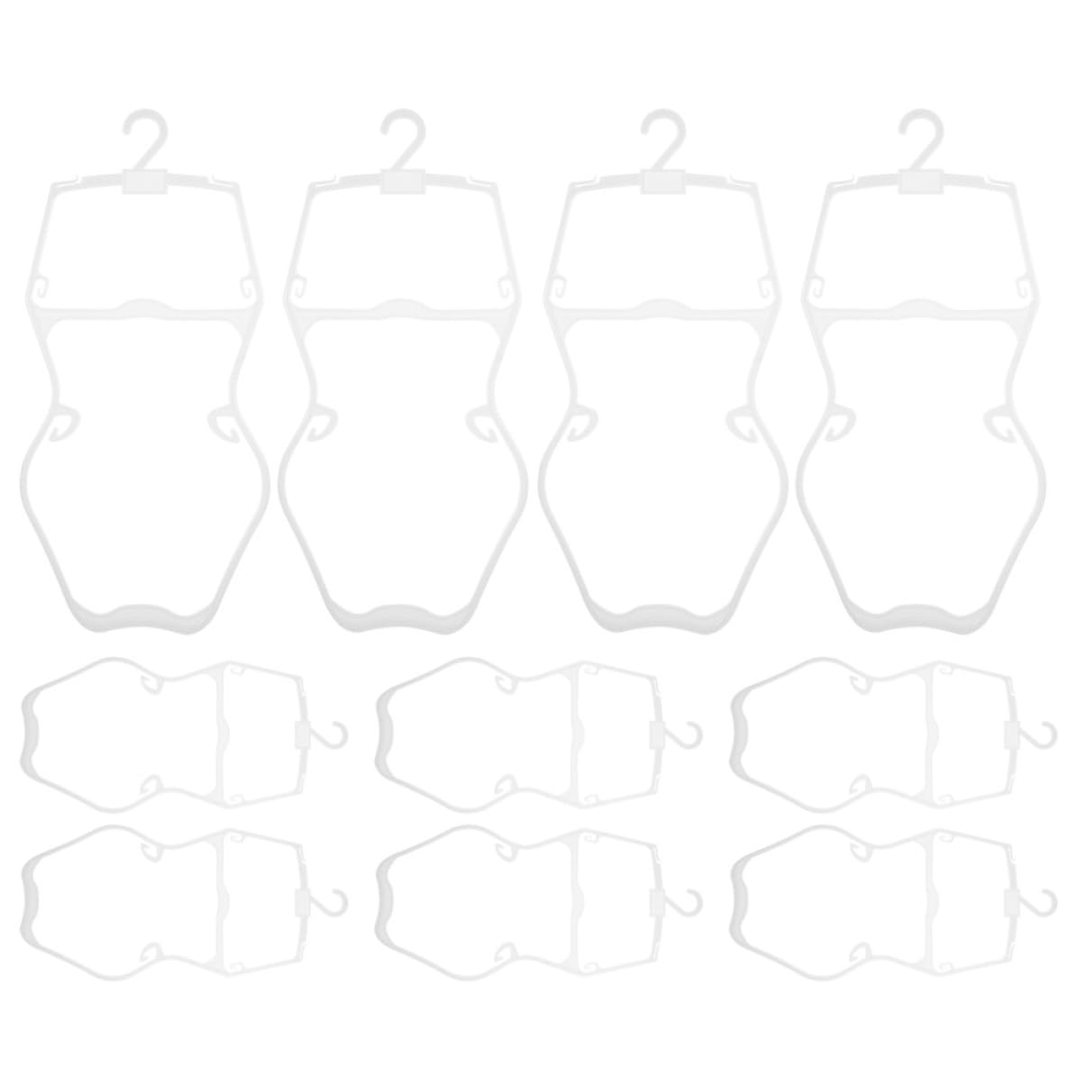 Genérico 10 Perchas Infantiles de Plástico Blanco para Exhibir Trajes de Baño, Colgador Resistente para Tienda y Hogar, Fiesta Verano