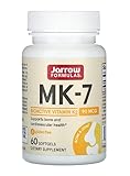 Jarrow Formulas Vitamina K2 MK-7, 90mcg - 60 softgels, Suplemento para la Salud Ósea y Cardiovascular
