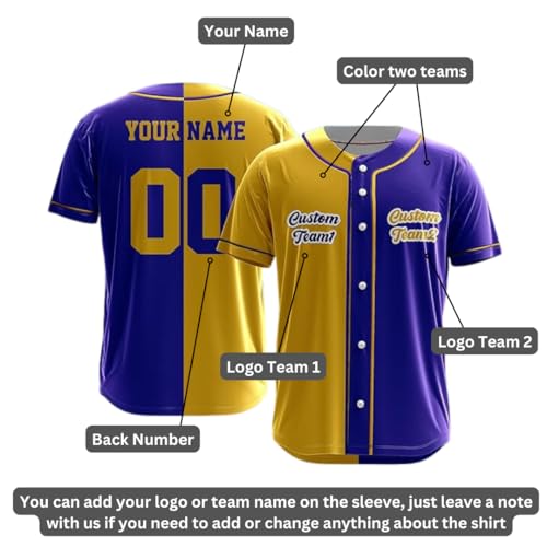 Custom Two Team Baseball Jersey, Personalized Baseball Jersey Men Women Youth, Custom Baseball Jerseys for Teams miniatura 2