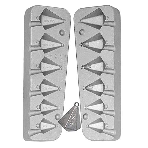 Pyramid Fishing Mould 10-12-15-20-25-30g Weight Mold Weights & Sinkers/100pcs Loops included