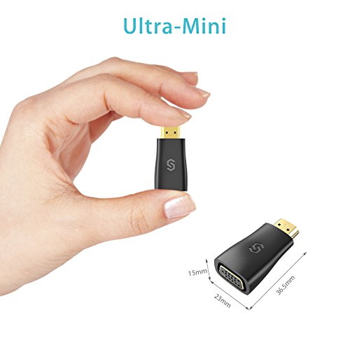 Syncwire Adattatore da HDMI a VGA - 1080P 60Hz Convertitore HDMI Maschio a VGA Femmina per Computer, Desktop, Laptop, PC, Monitor, proiettore, HDTV, Chromebook, Raspberry Pi, Roku, Xbox e Altri