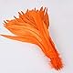 Yalulu 20 Stück 30-35 cm Größere Natur Feder Hahn Feder Fasan Hahnfeder Federn zum Basteln Kopfschmuck Schmucksfedern DIY (Orange)