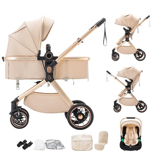 Poussette 3 en 1 avec porte-bébé 0 à 4 Ans Mobayta