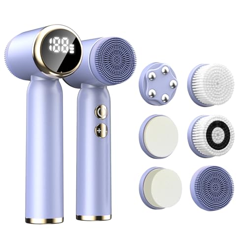 Brosse visage électrique 6 en 1 contre les points noirs pour un nettoyage en profondeur