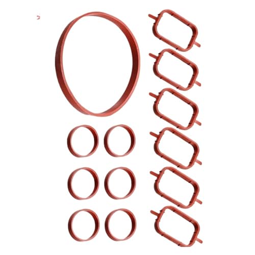 22/33MM Car Rubber Intake Inlet Manifold Seal Gasket Repair Kit, 11617790198, for Bmw, for E87, for E46, for E90, for E91, for E92, for E93, for E39, for E60, for M57(13Pcs)