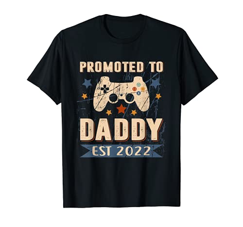 I Leveled Up To Daddy 2022 Divertente Soon To Be Dad 2022 Maglietta