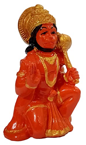 Estatua de Resina Bhakt Hanuman Roja miniatura 2