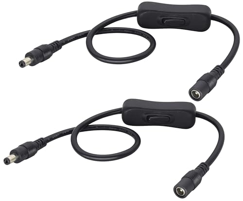 Cable con interruptor para cámaras de 12V que evita desenchufar el alimentador CC