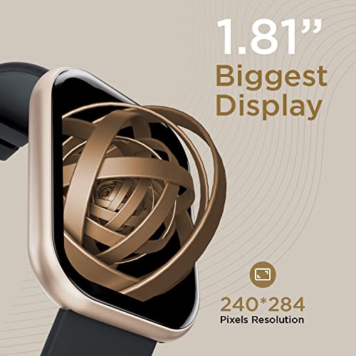 Image of Fire-Boltt Dazzle Plus 1.81 inch Smartwatch Full Touch Largest Borderless Display & 60 Sports Modes (Swimming) with IP68 Rating, Sp02 Tracking, Over 100 Cloud Based Watch Faces