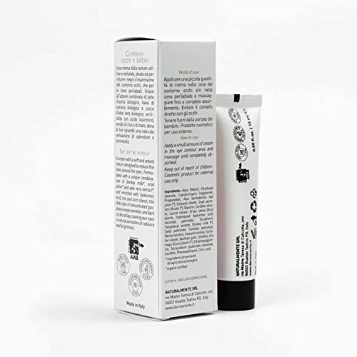 Dermorevita Contorno Occhi E Labbra Con Latte D'asina E Bava Di Lumaca, Gel D’Aloe, Acido Ialuronico A Medio Peso Molecolare, Eco Bio Cosmesi Aiab 15 Ml - 2