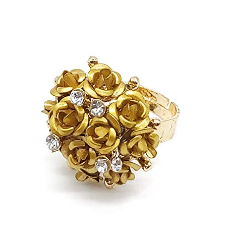 YouBella Valentine Gifts for Girlfriend/Wife Jewellery Stylish Love Rose Ring for Women/Girls (Gold) (B084734KW9) Amazon Price History, Amazon Price Tracker