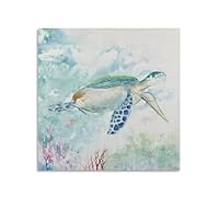 原画 カメ 亀 かめ フルイドアート パネル ポーリングアート 一点もの 希少 原画 1点もの 額装付き ボールペン画 日本人作家 ウミガメ 海亀 カメ