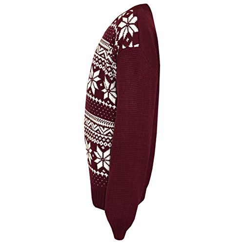 Girls Boys Christmas Jumpers Kids Novelty Snowflake Print Xmas Sweater 5-12 Year3