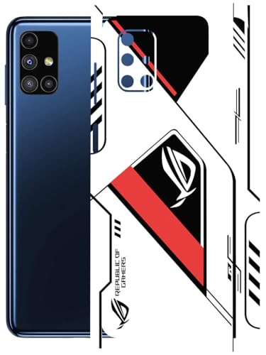 Image of AtOdds - Full Body Back Screen Guard Protector Film - Lamination Wrap Skin Sticker Compatible with Samsung Galaxy M51 | Scratchproof Matte Finish (RogRed)