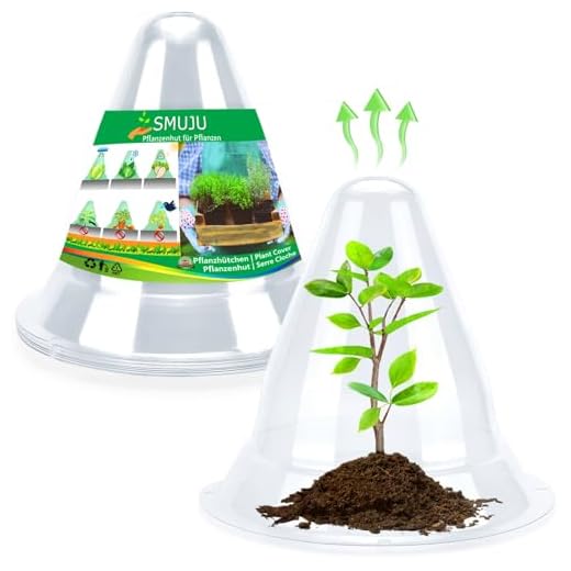【10 Pieces】 Garden Cloches for Plants, Large Plant Covers Plant Protectors Transparent Bell Jar Cloches to Protect Plants from Birds, Slugs, Frost, Freeze Weather, 10.6" D x 9.5" H, Transparent