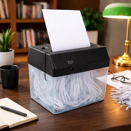 Fragmentadora de Papel Automática Portátil USB Bivolt para Mesa – Mini Triturador Cortador Picador de Folhas Documentos Escritorio Casa