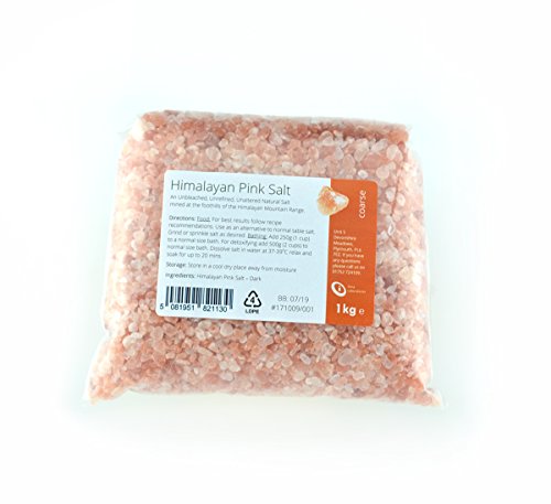 Himalayan Pink Salt Coarse Grade 1kg - Natural & Unrefined Pink Salt from The Himalayas