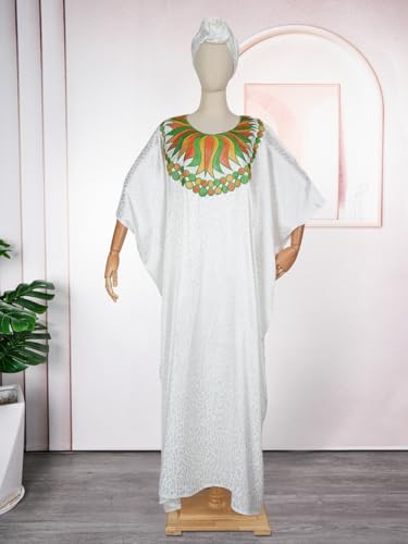 Image of HD African Dresses for Women Fashion Beading Rhinestone Kaftan Maxi Dress