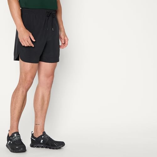 Amazon Essentials Men's Athletic Performance Stretch Contrast Woven Gym Training Short with 6" Inseam, Black, X-Large - image 2