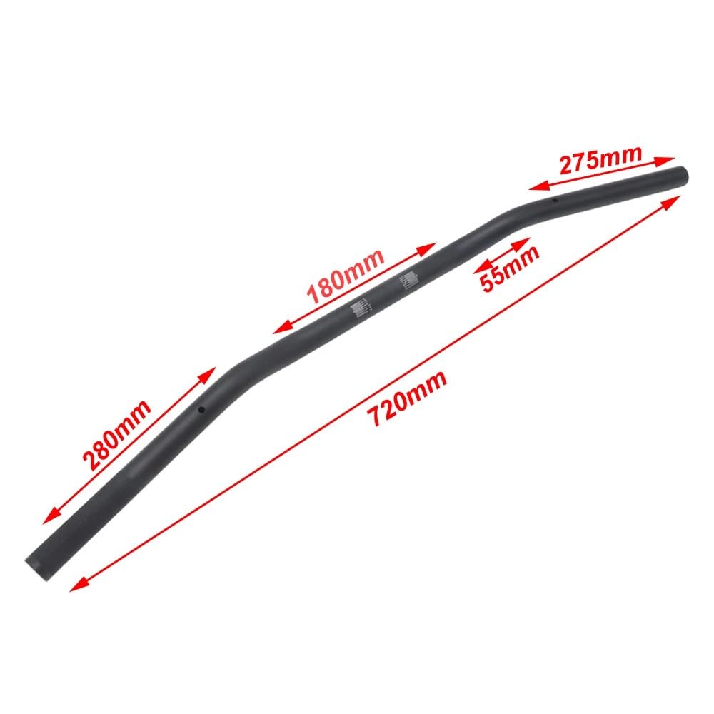 manubri moto alti manubri moto per naked Manubrio CNC universale da 22 mm | Manubrio motore in lega di alluminio Moto Scooter Manubrio antiruggine nero retrò(Silver)