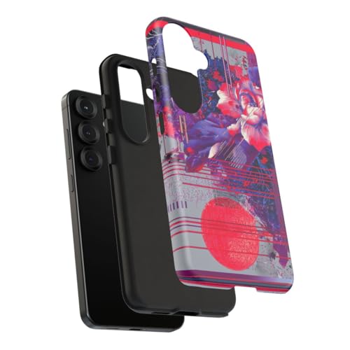 Coque Samsung S25 violet rigide mate protection florale design - 4