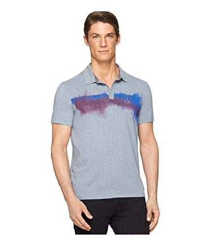 Calvin Klein Jeans Men's Splash Stripe Polo