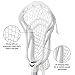 Silverfin Mens Complete Lacrosse Stick with Mesh Pocket | Youth Lacrosse Stick: Smooth, Lightweight & Durable with Sturdy Construction | Kids Lacrosse Sticks (White)