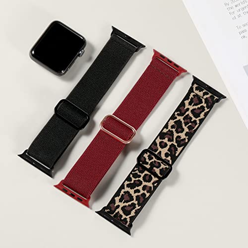 Image of DaQin 3 Pack Stretchy Solo Loop Compatible with Apple Watch Bands Men Women