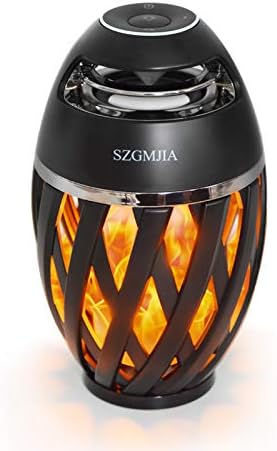SZGMJIA LEDMEI Led Flame Speaker, Flame Torch Atmosphere Speaker Bluetooth 4.2 Wireless Portable Outdoor HD Audio Waterproof Speaker with LED Flickers Warm Night Lights for iPhone/iPad/Android