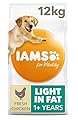 IAMS for Vitality Light in Fat Adult Dog Food for All Breeds with Fresh Chicken, 12 kg