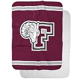 Fordham University Primary Logo Stripes Logo Dots Sherpa Blanket, Warm Soft Cozy 30"X40"