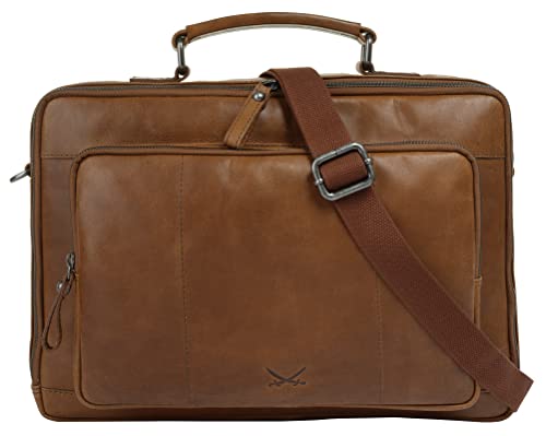 Sansibar Aktentasche echt Leder cognac Damen - 021192 Cover