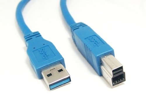 Micro Connectors, Inc. 6 feet Superspeed USB 3.0 A to B Cable (E07-306AB-BL) - Assorted colors