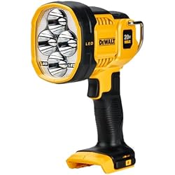 1 of DEWALT 20V MAX LED Work Light, Handheld Spotlight with 508 Yard Distance, Pivoting Head, 1500 Lumens, Cordless, Battery Not Included (DCL043)