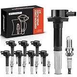 A-Premium Ignition Coils and Spark Plugs Kits Compatible with Ford F-150 F150 2011-2016, Mustang 2011-2015, 5.0L