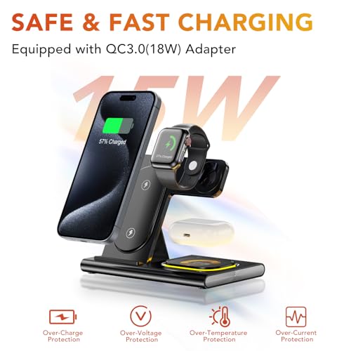 3-in-1 Foldable Charging Station for Apple Devices