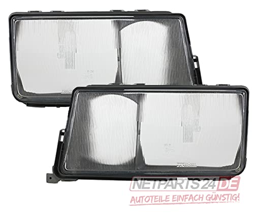 Johns, Scheinwerfer Satz passend für Mercedes W201 Scheinwerferglas 190 Satz Set Streuscheibe links re.