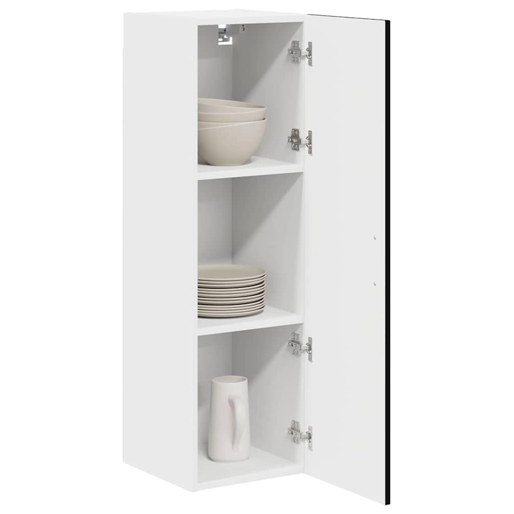 Küchenschrank Kalmar Schwarz 30 x 31 x 100 cm Holzwerkstoff mit modern Küchenaufbewahrung und großem Stauraum für eine Elegante Küchenorganisation