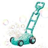 Cortacésped de Juguete - Máquina automática de soplado de Burbujas con luz - Andador de Actividades para bebés, Juguetes de Empuje al Aire Libre para...
